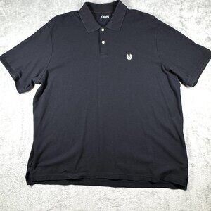 Chaps 4XB Big & Tall Polo Shirt Men’s Black Cotton Classic Fit